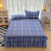 Double Bed Skirt Simple Style Bedspread Queen Size Bed Cover Breathable Mattress Protector Falda De Cama (Pillowcase Need Order)