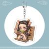 Anime Demon Slayer Keychain Acrylic Pendant Cartoon Accessory Dropshipping Support Custom Bulk Order Gift for Fans