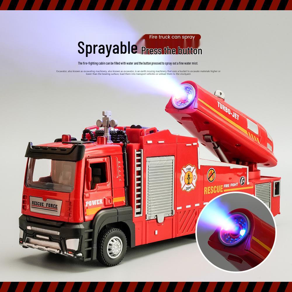 Boxed Alloy Fire Truck Model for Kids – 1:32 Scale
