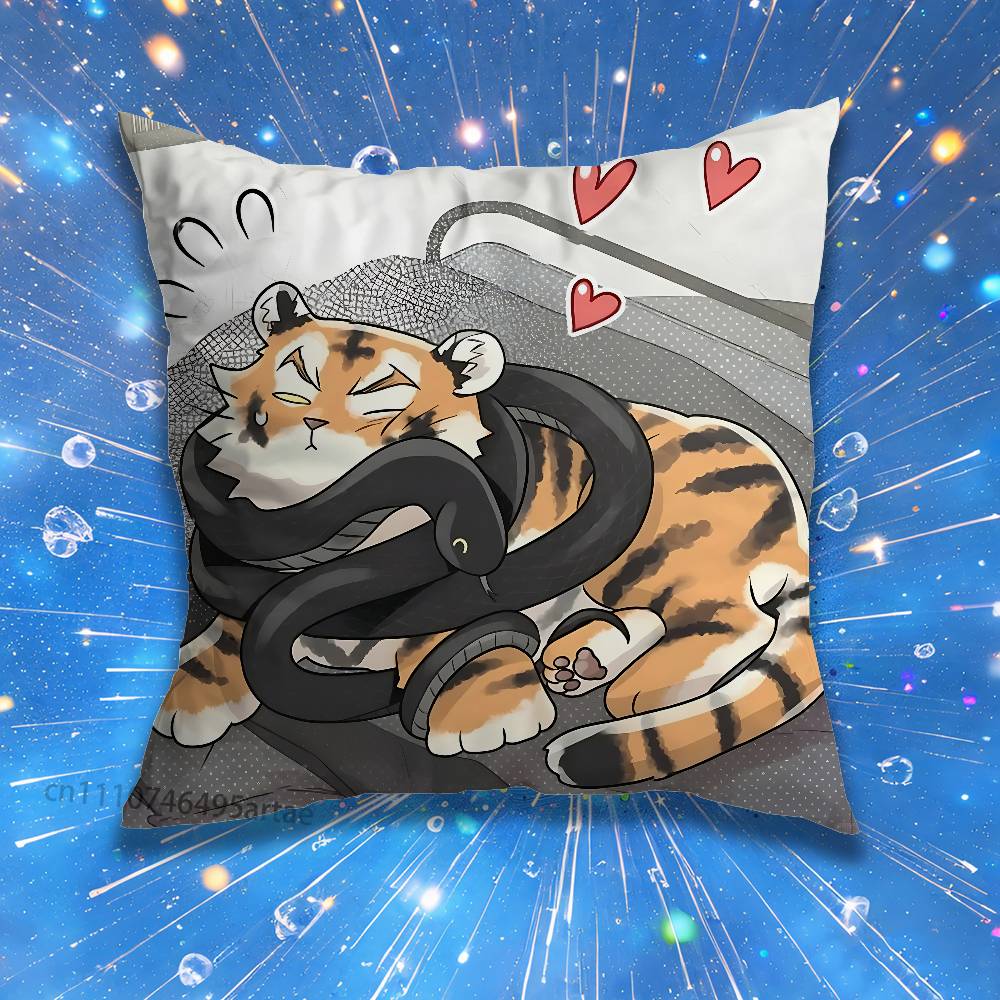 BWAT The Tiger Tamer Tiger Manhwa Pillow Case For Home Bedroom Car Office Decoration Living Room Sofa Cushion Cover Suitable
