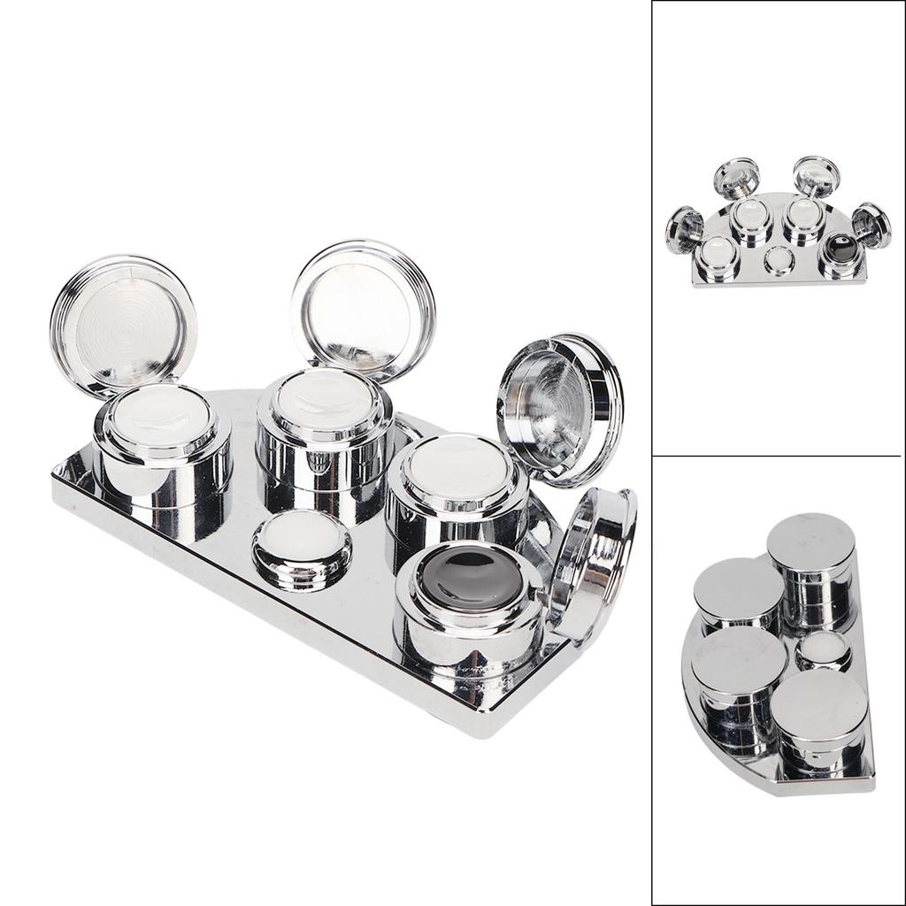 Watch Oil Cup Stand Stainless Steel 4 Dish Reusable Portable Watch Oil Cup Tray for Amateurs