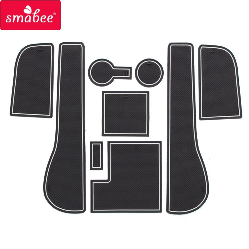 Anti-Slip Gate Slot Cup Mat for VW Golf 7 GTI R 2013 2014 2015 2016 2017 2018 2019 MK Door Groove Non-slip Pad Rubber Coaster