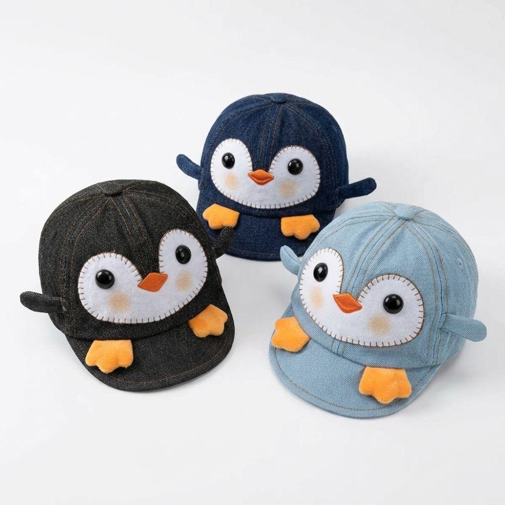 Adjustable Penguin Newborn Baseball Cap Breathable Baby Sun Hat For 6-20 Months