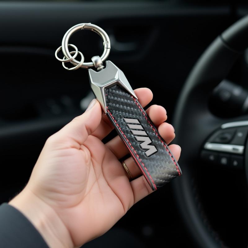 Carbon Fibre Keyring Car Keychain Anti-Loss Holder For BMW M Emblem E46 E36 E34 F10 E90 F30 E60 F30 E53 E30 E92 E87 accessories pdck62