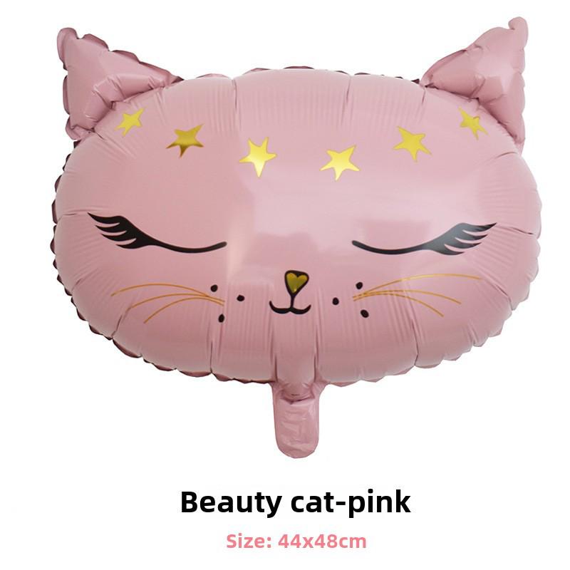 

Милый черный и розовый фольгированный шар в виде головы кошки - украшение для вечеринки