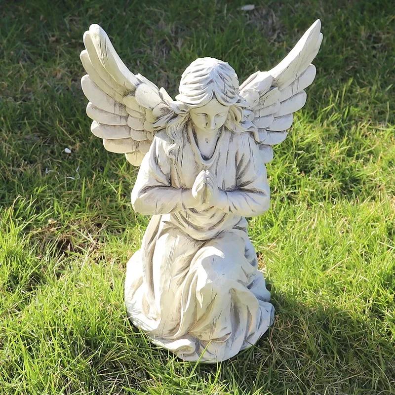 Angel Statue European Resin Angel Decoration Statue Outdoor Home Desktop Garden Gift