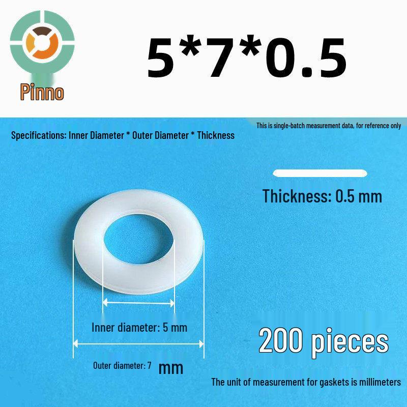 Thickened Nylon Plastic Flat Washer: Hard Plastic Gasket M2-M16