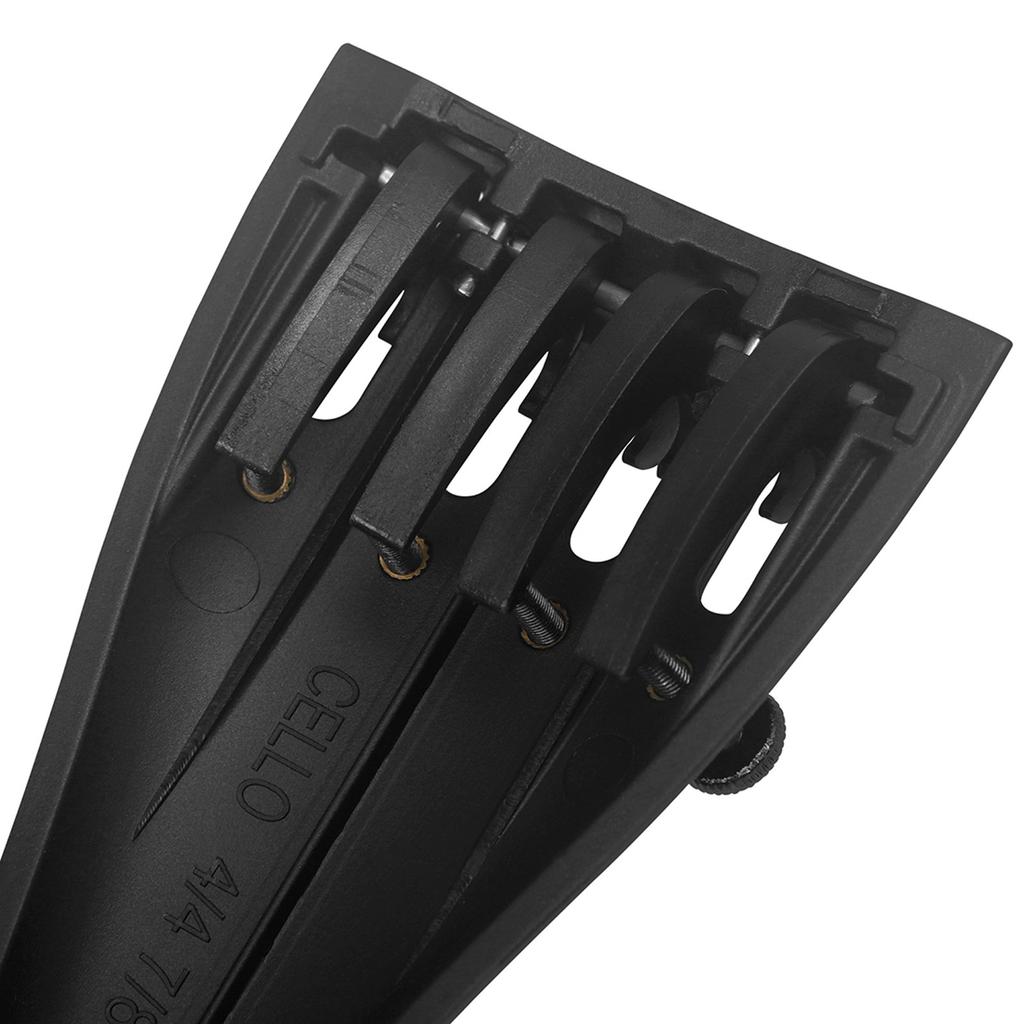 4/4 Cello Tailpiece with 4 Fine Tuners Carbon Fiber Matte Finish Durable Lightweight Design for String Adjustment and Stability