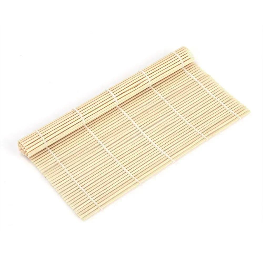 24X24cm/27X27cm/30X30cm Homemade No-stick Bamboo Sushi Mat Kitchen Sushi Roller Mat Heat Resistance Bamboo Roll Up Sushi Mat