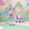 Pull The Rabbit Basket Stuffers Rabbit Keychain Pull Up Rabbit Plush Toys Soft Plushie Toys Stress Relief Rabbit Toy Birthday