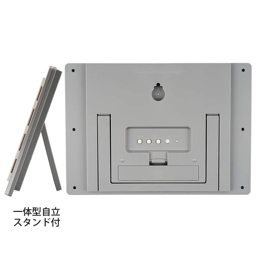 Casio Table Radio Living Can Be Used As a Stand IDL-140J-7JF Clock, Wave, White, Digital, Environment, Temperature, Humidity, Calendar, Display,