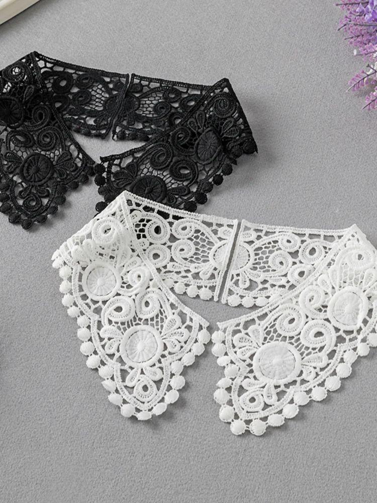 1 Pair New Versatile Lace DIY Accessories With Fake Collars And Patches For Clothing Accessories
