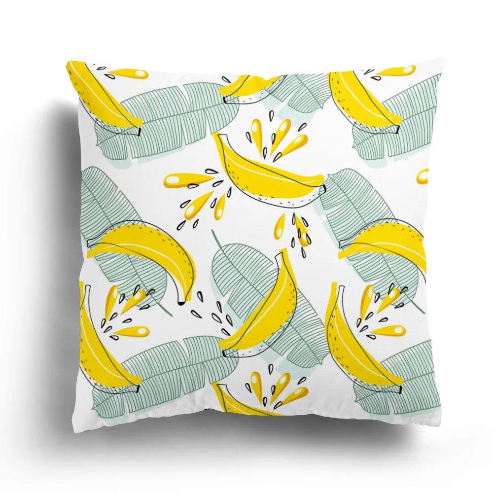 Fashion Pillowcase Cushion Cover Home Decor Sofa Cartoon Leopard Chicken Strawberry Banana