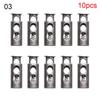 10 pcs Double Hole Metal Stopper Apparel Sewing Accessories Metal Clamp Stopper Cord Lock Toggle Shoelace Sportswear Accessories