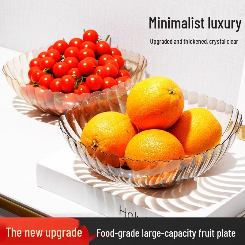 Elegancki Przezroczysty Talerz na Owoce i Przekąski: Idealny do dekoracji salonu i stolika kawowego