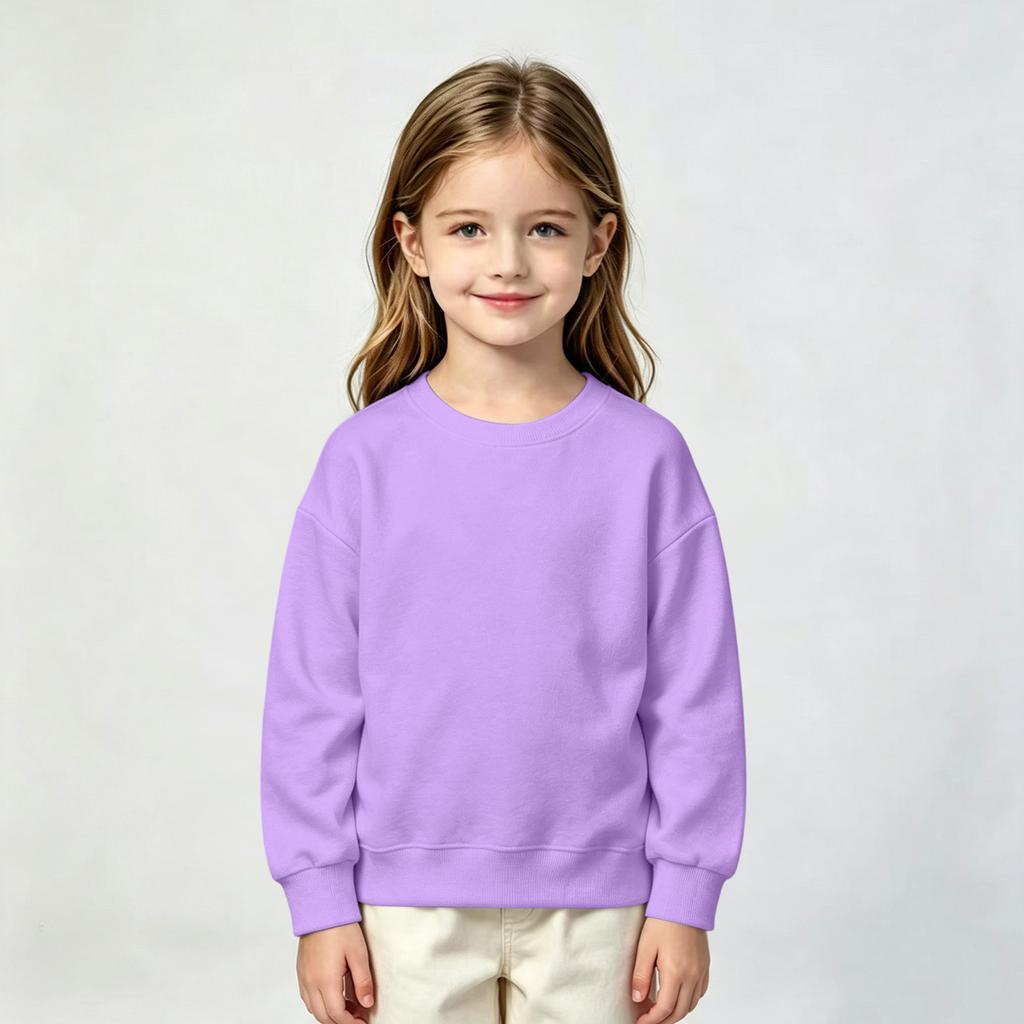 Boys and Girls Long Sleeve Color Hoodie Kids Casual Comfortable Pullover Sweatshirt