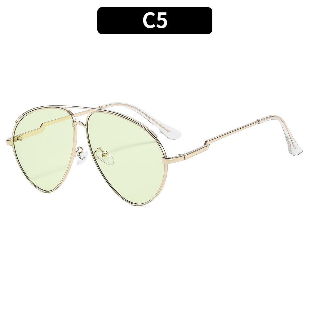New fashionable old money style sunglasses men's and women's double beam trend handsome toad glasses personalized street shooting cool glasses