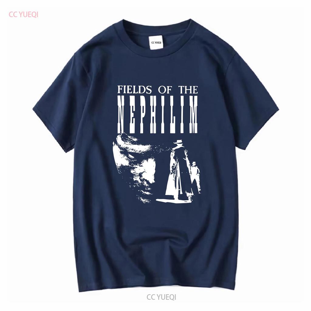 Fields of the Nephilim Black Cotton T Shirt Up To 5XL 5 Styles Long or Short Sleeves Vintage Washed Top For Everyday Wear