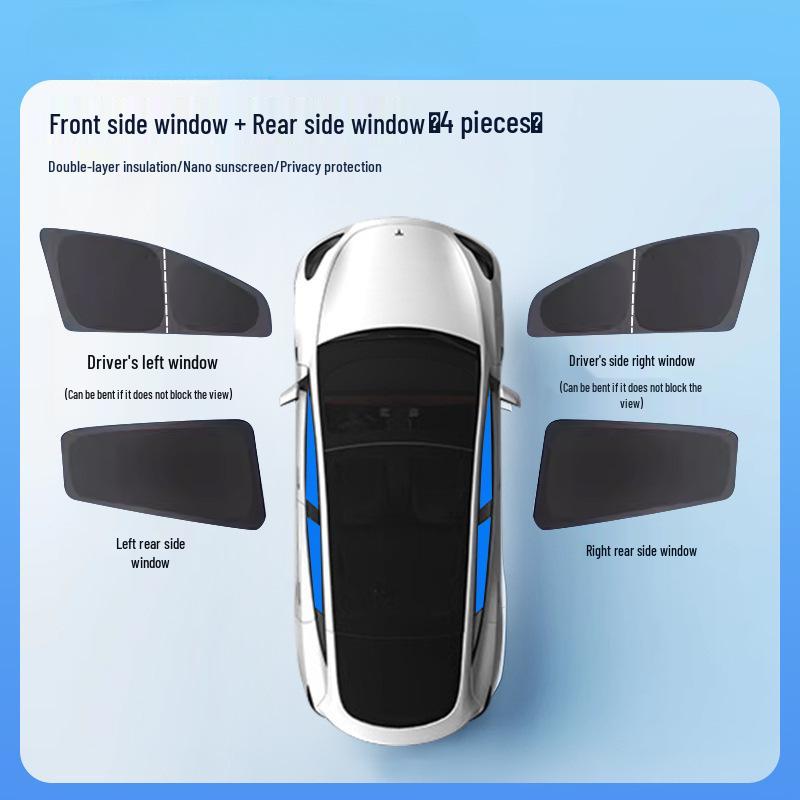 BYD Series Car Window Privacy and Sunshade Curtain - Full Coverage, Heat Insulation, UV Protection.