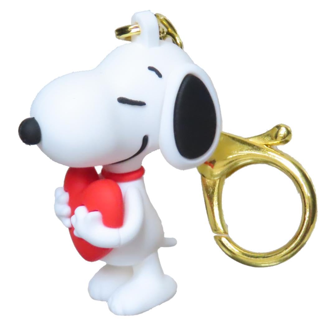 

Snoopy Mini Figure Peanuts [Kamio Japan] [Key Ring] Keychain/Heart