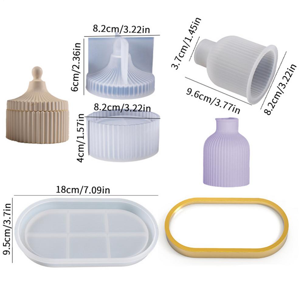 

Silicone Flower Vase Molds Storage Container Moulds Silicone Flower Vases Casting Molds Epoxy Resin Molds For Making Flower белый
