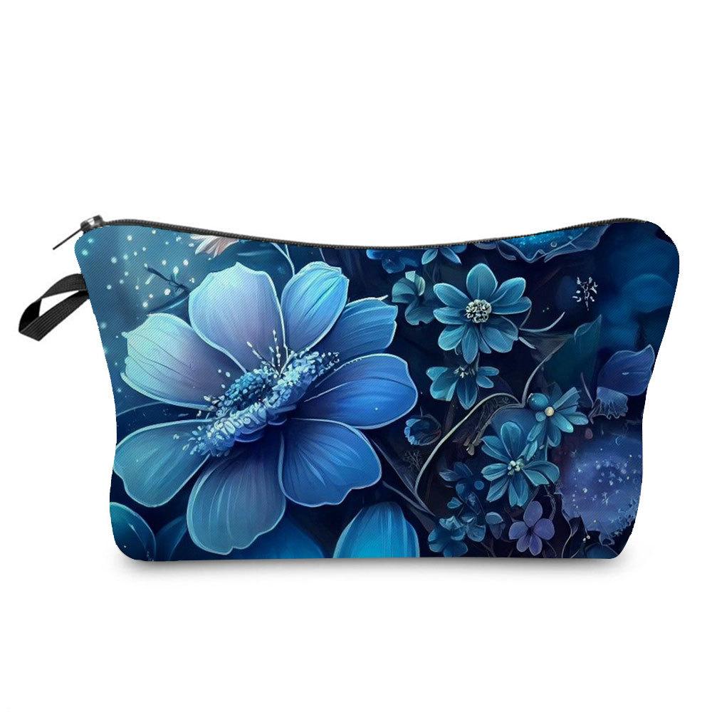 Women Flower Print Cosmetic Bag Toiletries Organize Travel Storage Case  6394 CLE