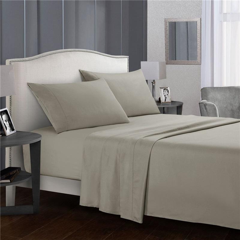Home Textile Bed Sheets, Bed Sheets, Solid Color Printing, Four-piece Bedding, Simple, Skin-friendly And Comfortable