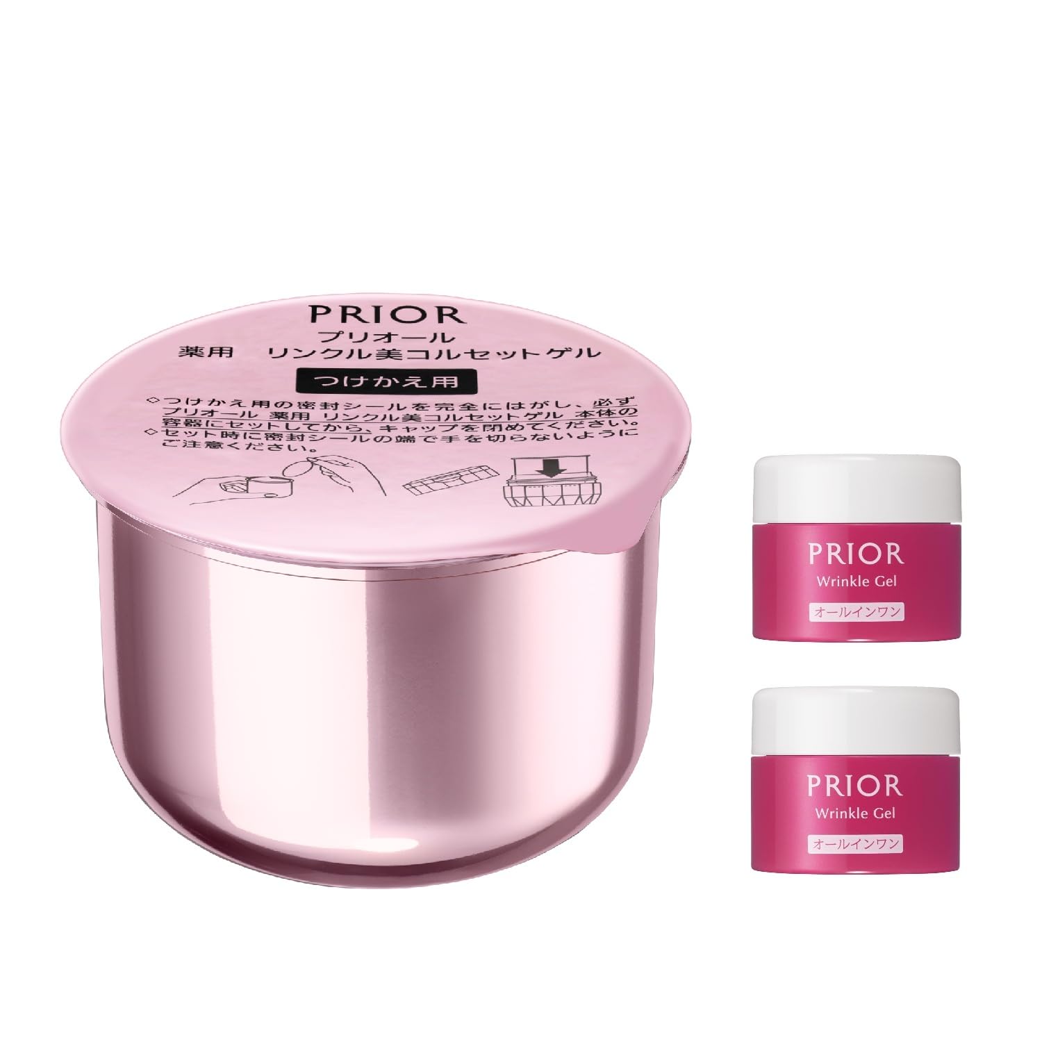

PRIOR Medicated Wrinkle Beauty Corset Gel Extra Strength Set 16g Gel Cream Cream for Wrinkle Improvement Shiseido (90g + Refill) [Quasi-drug]