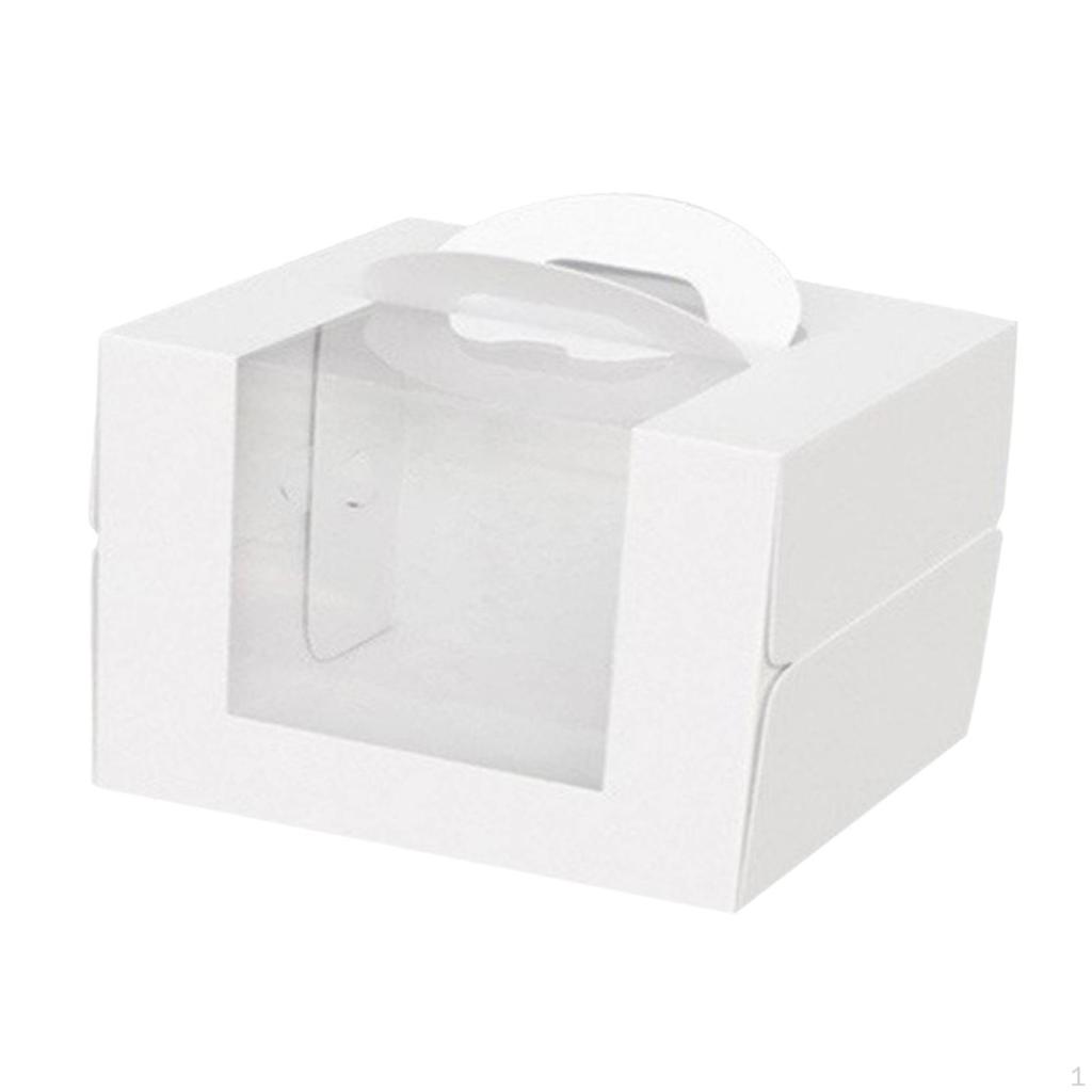 Birthday Cake Box Carrier Elegant Sturdy Container Dessert Takeaway Packaging for
