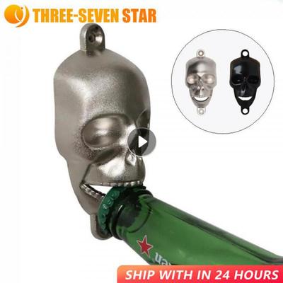 Halloween Abrebotellas con Forma de Calavera Imán para Nevera Montado en la Pared Abridor de Vino Retro Accesorios para Bar en Casa Cocina