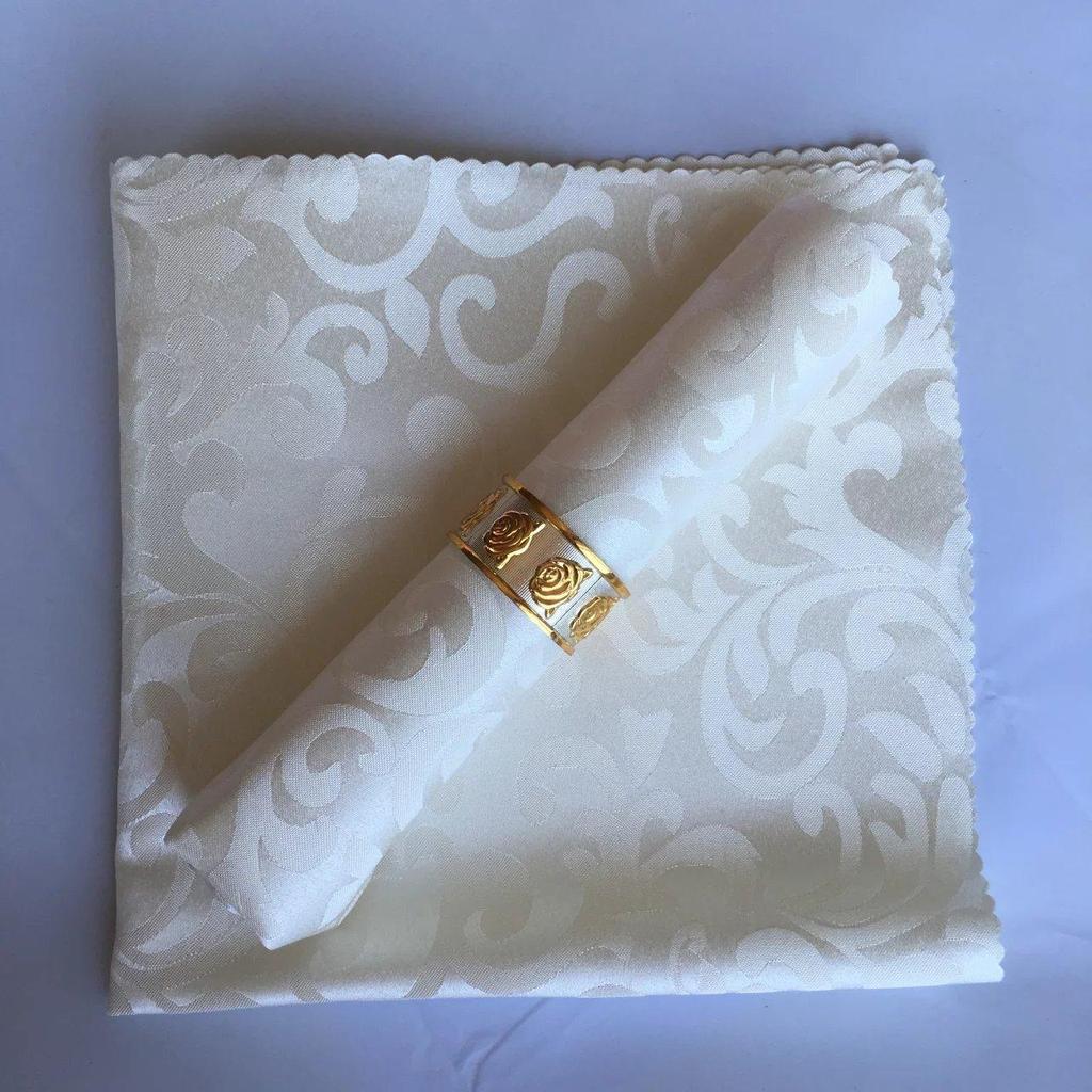 Cheap 10pcs 48cm Table Napkins Cloth Square Polyester Fabric For