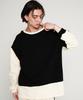 TENER Two Color Overfit Round Boxy T-Shirt Black