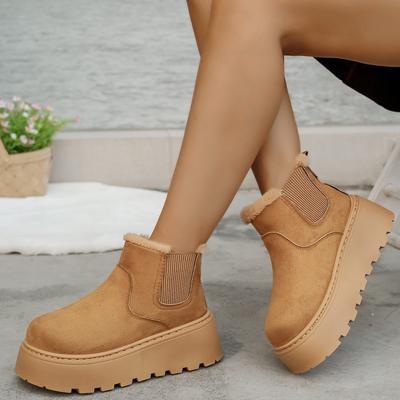 Žieminiai moteriški sniego batai Pliušiniai Šilti Neslystantys Vandeniui atsparūs Moteriški plokščiapadžiai Batai Atsitiktiniai Įslystami Moteriški Aulinukai Botas Mujer