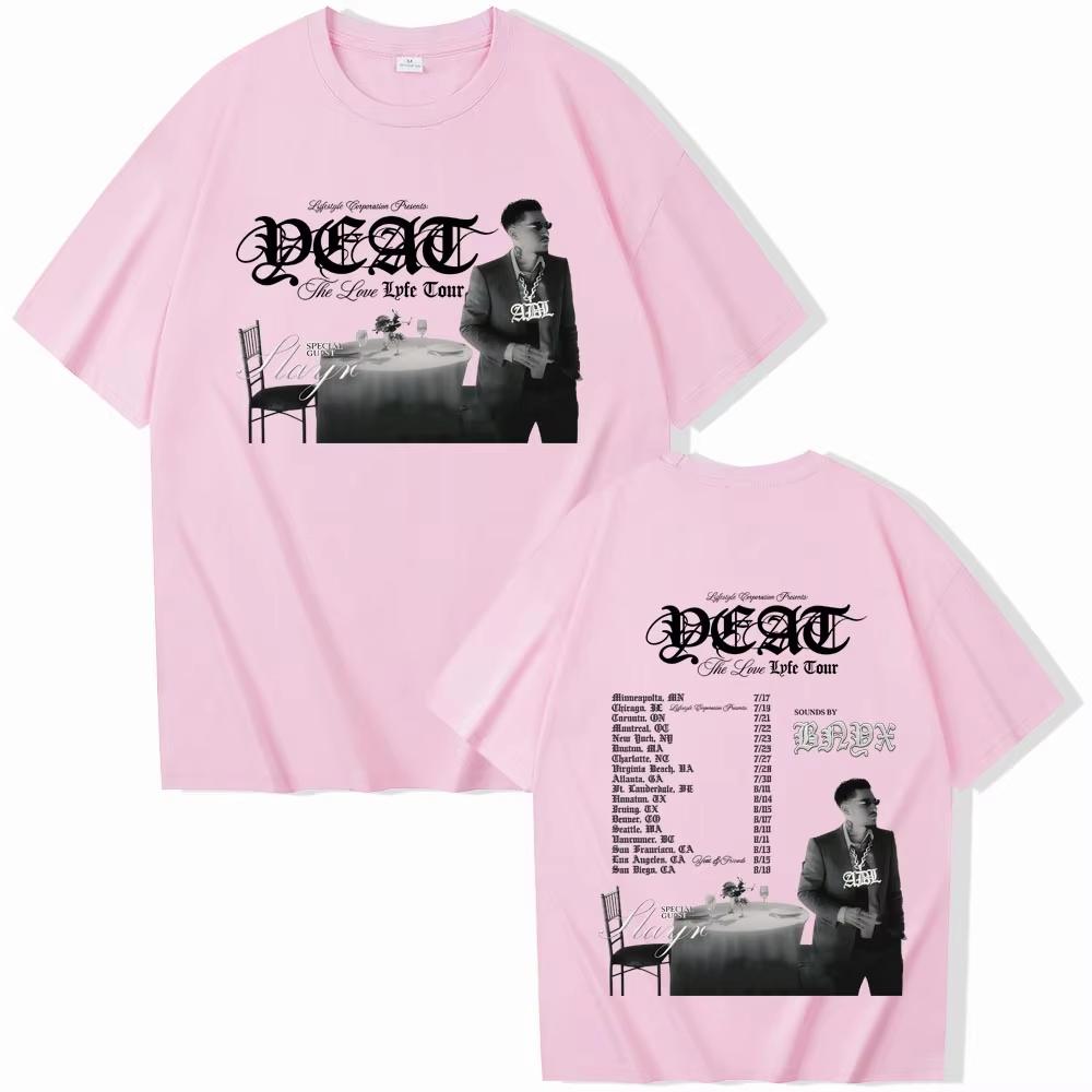 Yeat the Love Lyfe Tour 2026 T-shirt Man Woman Harajuku Short Sleeve O-neck Casual Shirt Short Sleeve Casual Clothing