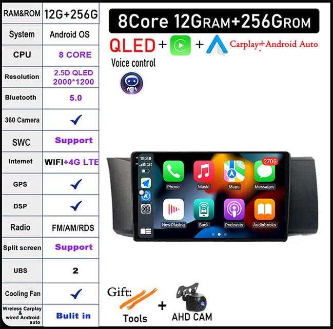 9 Inch LHD DSP Android 14 For Subaru BRZ 2012 - 2016 Car Carplay Stereo Wifi Navigation Player Autoradio Radio GPS Multimedia