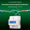 3 Phase 4 Wires KWh Meter 100A AC 3*127/220V Electric Energy Meter Din Rail Electric Meter 50/60HZ LCD Backlight for Home Office