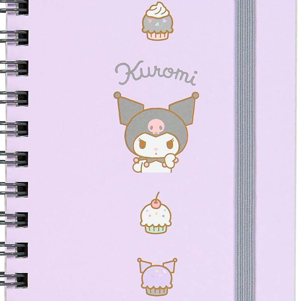 Sanrio Slim Ring Notebook Kuromi with Elastic Band 430897