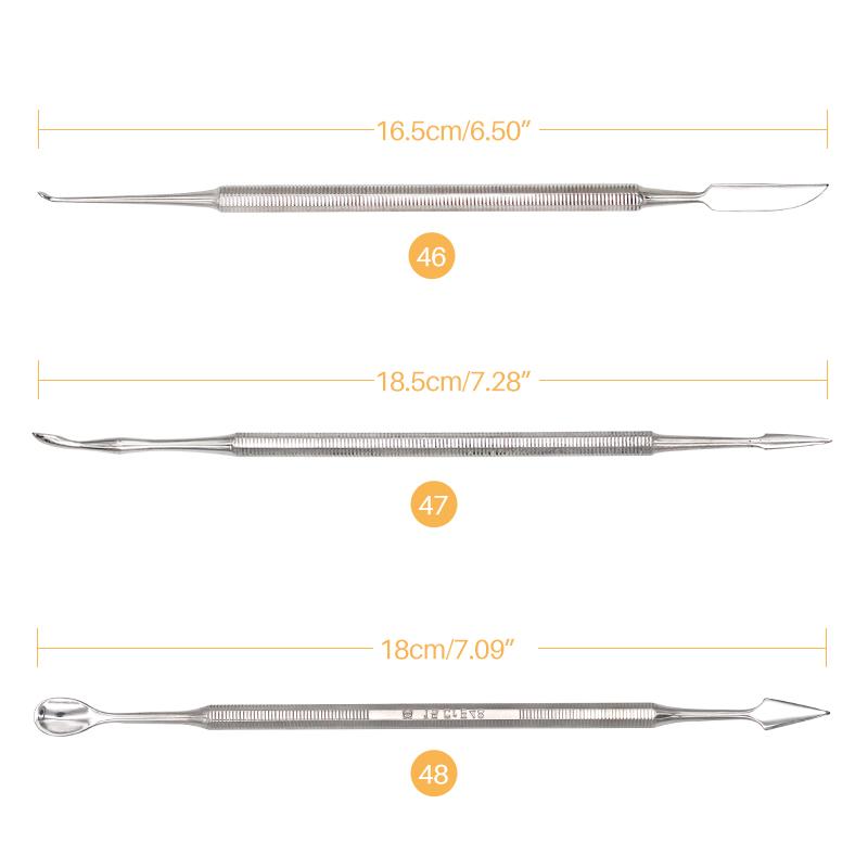 1/3Pcs Dental Wax Sculpting Knife Stainless Steel Dentist Tools 46# 47# 48# for Wax Cement Powder Mixing