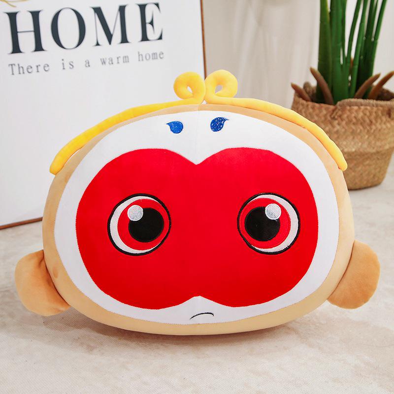 Cartoon Sun Wukong Monkey King Plush Toy with Golden Cudgel – Children's Cushion Doll