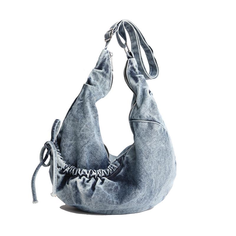 

Denim Large Capacity Sewing Women s Handbags Solid Color Casual Versatile 2026 Fashi Women s Bags Commute New Crossbody Bags