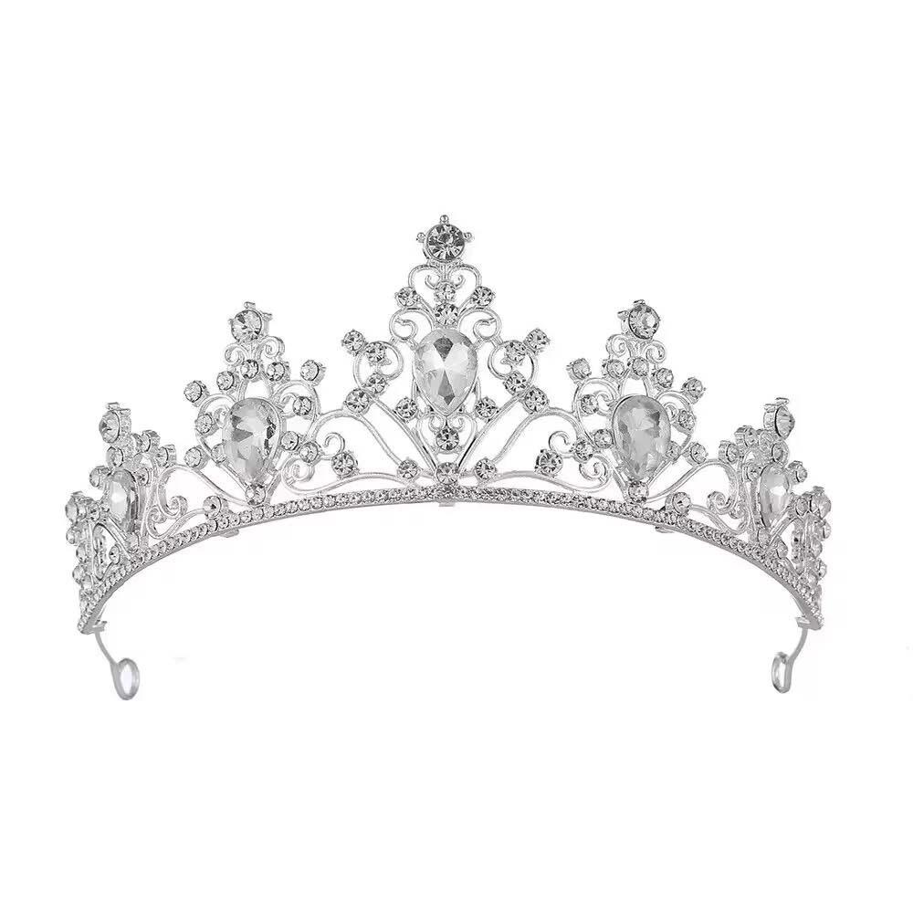 High End Bride Crown Headwear Wedding Dress  Hair Accessory  Princess Crown  Crystal Queen Award  Beauty Pageant Headwear