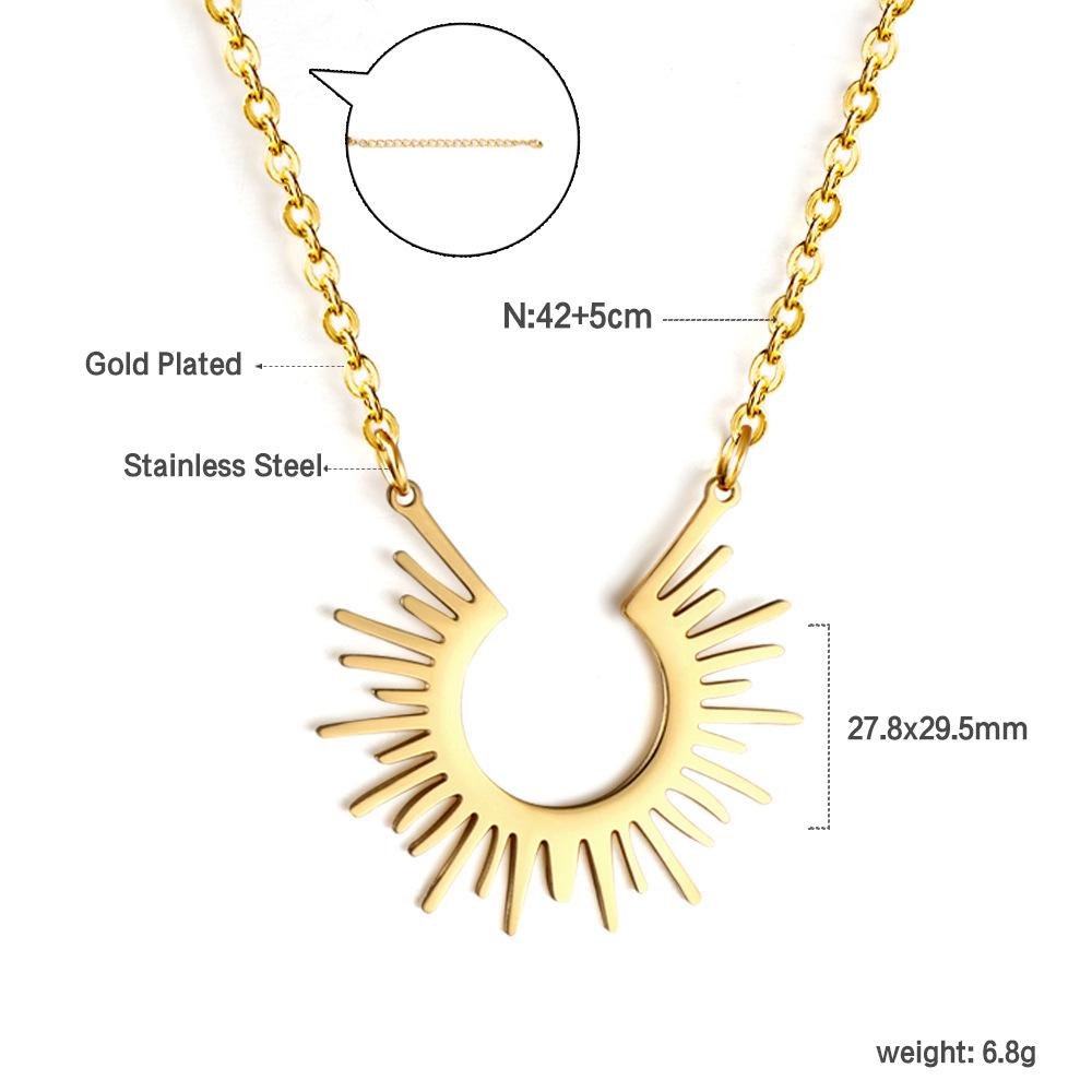 Angel Heart Design Gold Earrings And Necklace Jewelry Set Unique Small Aesthetic Accessories