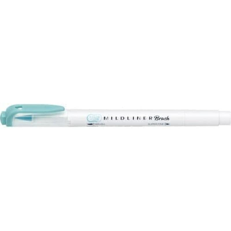 Zebra Mildliner Brush Ink Mild Pen, Color Blue, WFT8-MBL