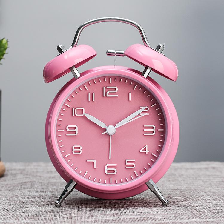 

Alarm Clock on The Head of The Bed Is Silent and Simple Bedroom Table Clock with Night Lights and Stylish Alarm Clock on The Head of The Bed Is