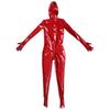 Sexy Cosplay Služka Celotelové Latexové Elastické Sexy Tesné PU Faux Koža Olej Lesklý Catsuit Bodycon Rukavice Rukáv Kombinéza
