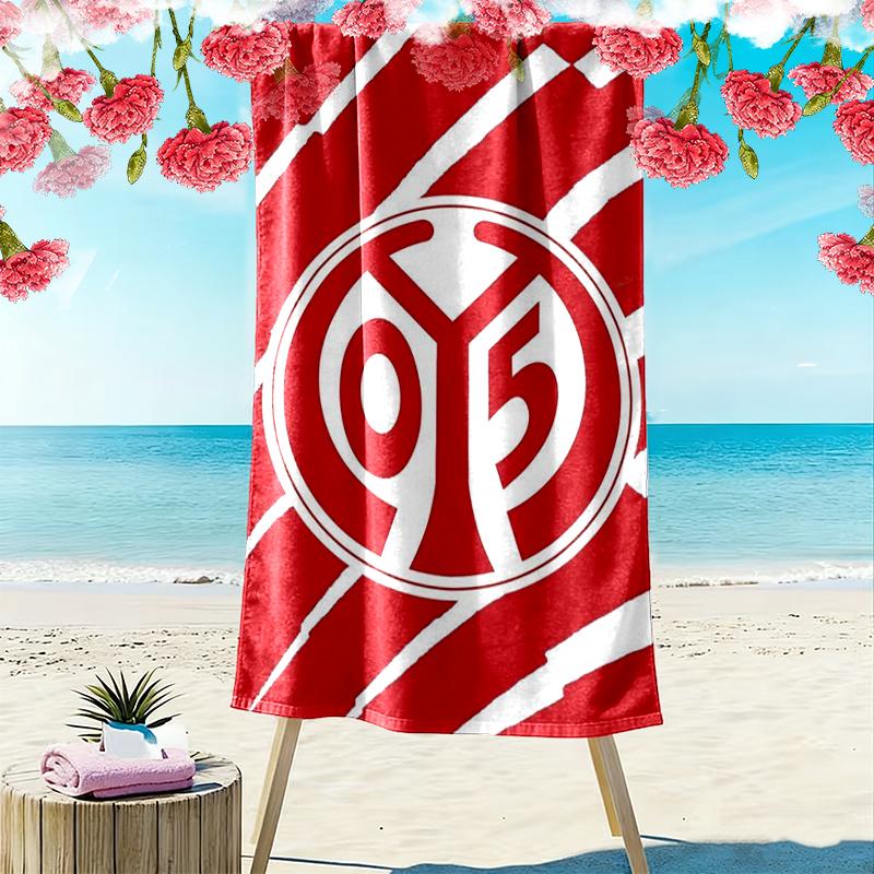 FSV Mainz 05 Print Beach Towel, Large Soft Quick Dry Towel for Beach Camping Swimming