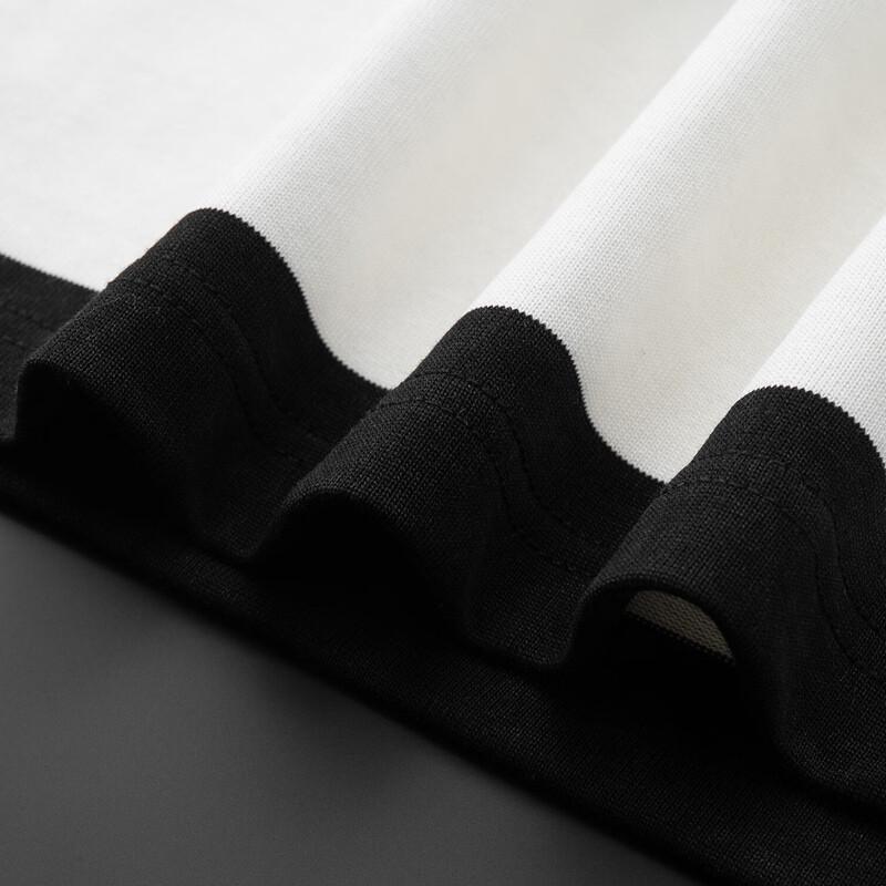 Men's Plus Size Striped Cotton Blend Round Neck T-Shirt