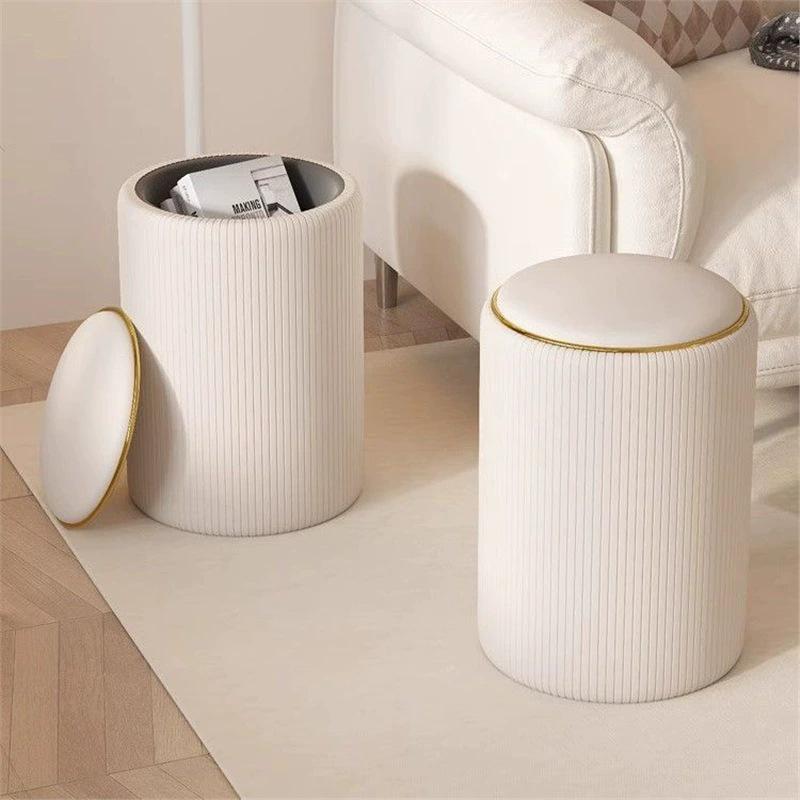 Wysyłka tego samego dnia Solidny drewniany stołek pod umywalkę, Kompaktowe siedzisko do makijażu i manicure, Oszczędzające miejsce krzesło do makijażu