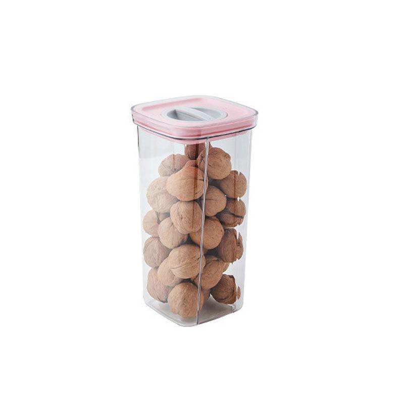 Household Rotating Transparent Sealed CansKitchen Storage Cans for Grains and Cereals Plastic Storage Boxes