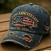 Cappellino da Baseball Strappato da Cowboy Commemorativo del 250° Anniversario dell'Indipendenza Americana, Cappellino da Baseball Patriottico, Regolabile alla Moda